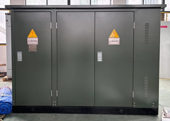 Intervallo di utilizzo della sottostazione del trasformatore compatto ±2×2,5% Metodo di raffreddamento ONAN e 25 gradi di olio per la distribuzione dell'energia