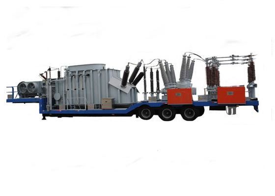 sottostazione montata su veicolo mobile prefabbricata del trasformatore del semirimorchio 132kv